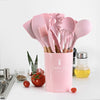 Silicone Pink Kitchenware Utensils Set