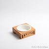 Cat And Dog Double Bowl With Bamboo Frame