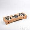 Cat And Dog Double Bowl With Bamboo Frame