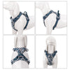 Breathable and Reflective Pet Harness Floral Fabric