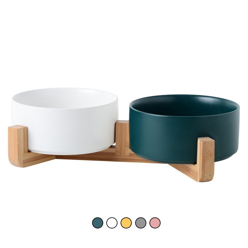 Pet Feeding Double Bowl