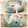 Dinosaur Round Small Bed For Cat