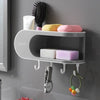 Multifunction Soap Holder With Hooks